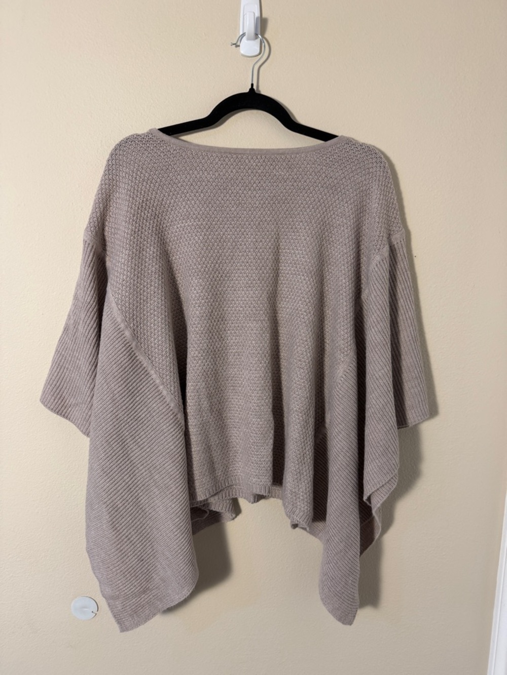 LOFT Women's Taupe Knit Poncho Sweater Size XS/S